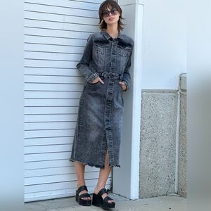 Wash Lab Piece Dyed Denim Dress